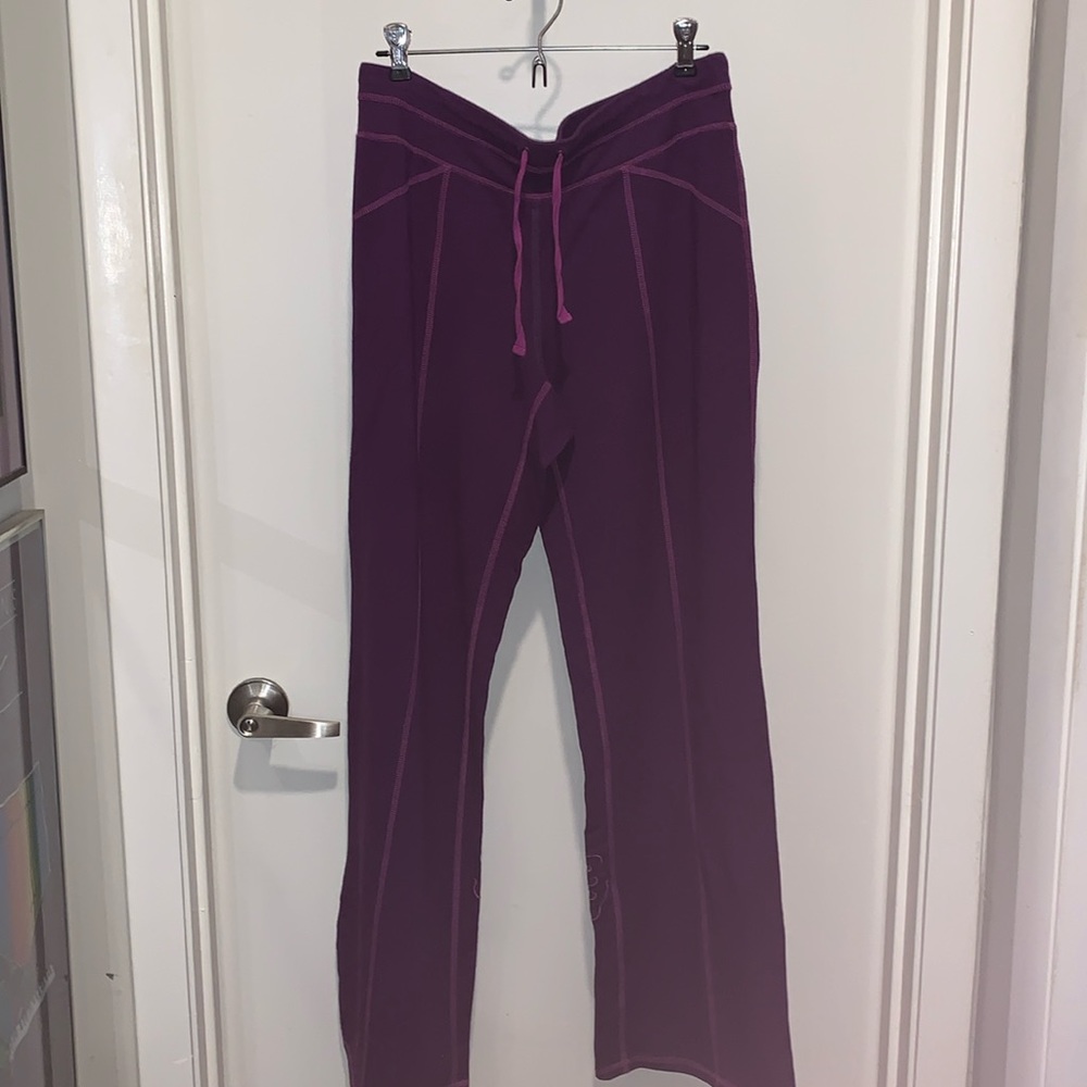 Athlete Embroidered Wide Leg Pant Medium